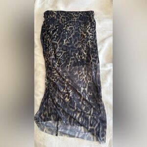 All Saints Black and Brown Patterned Skirt